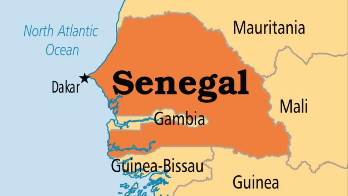 mapa de dakar, Senegal