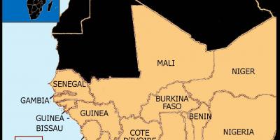 Mapa de Senegal mapa de áfrica occidental