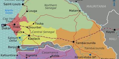 Mapa de Senegal político