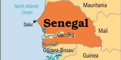 Senegal en el mapa del mundo