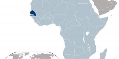 Mapa de Senegal ubicación en el mundo